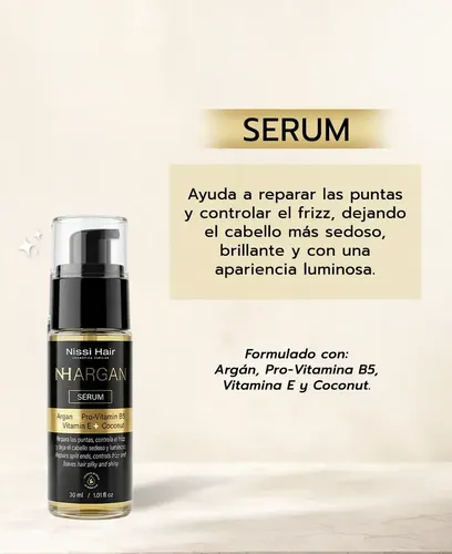 Kit Capilar NH Argán de Nissi Hair con Pro-Vitamina B5 y Vitamina E para Cabello Dañado