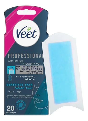 Tiras De Cera Veet Face Cold, Paquete De 20 Unidades, Para P