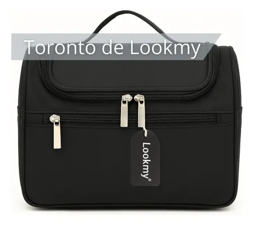 Neceser De Colgar Con Percha Negro Lookmy | Organizador De Cosméticos Y Maquillaje Para Viaje |