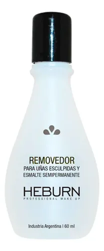 Removedor Esmalte Semi Acrílico Uñas Esculpidas Heburn 60ml