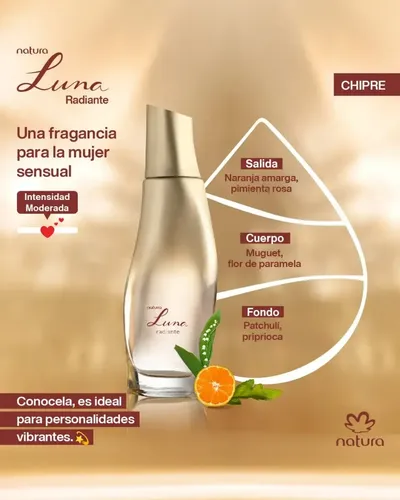 Perfume Luna Radiante Femenino Edt 75 Ml Natura