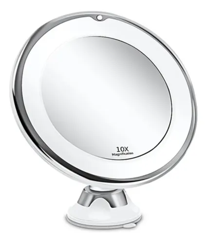 Espejo Led De Maquillaje Con Aumento De 10 Aumentos Y Rotaci