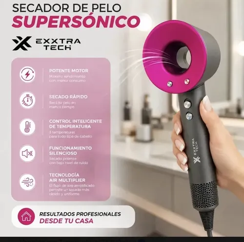 Secador Pelo Profesional 5 Boquillas Soporte 2000w Iónico