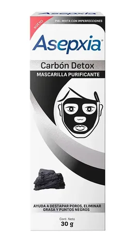 Asepxia Carbon Detox mascarilla para piel mixta peel off 30g