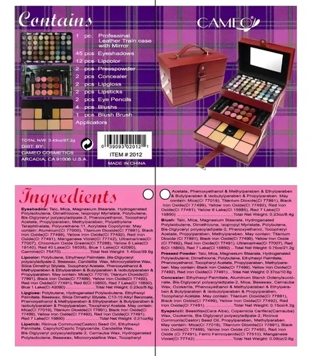 Set Maletin De Maquillaje Br Makeup Rojo O Negro