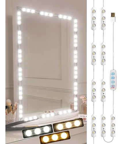 Tira Led Vanity Lights Dlomt, 3 Modos De Color, Alimentada P