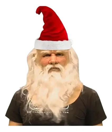 Peluca De Barba De Papá Noel Con Tema Navideño