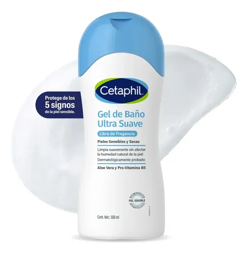 Cetaphil Gel de Baño Piel Sensible Sin Fragancia 500 ml