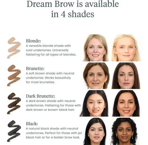 Gel Para Cejas Wonderskin Dream Brow Negro, Resistente Al