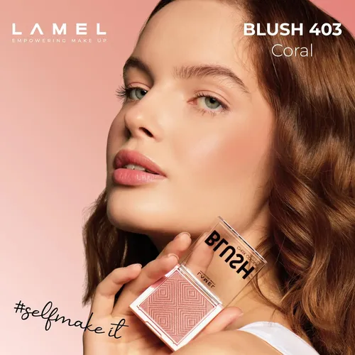 Colorete En Polvo Lamel Para Mejillas, Compacto De Alta Pigm