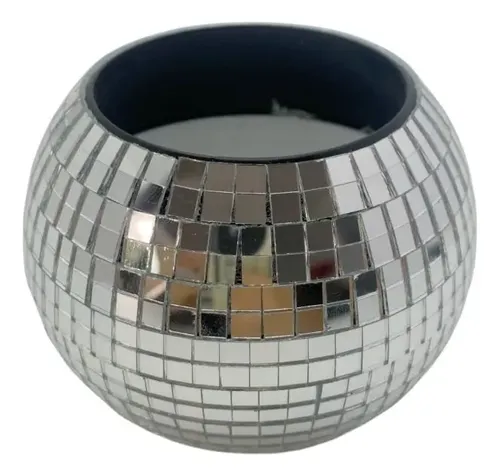Porta Brochas Multifuncional Disco Plateado