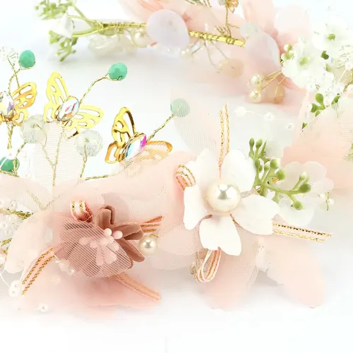 Coronas Flores Para Niñas Princesa Tocado Novia Tiara Rosa