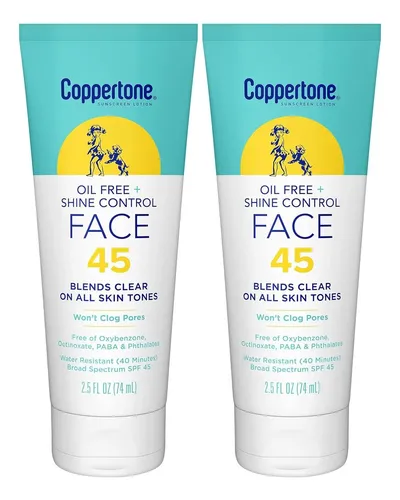 Protector Solar Facial Coppertone Spf 45 Sin Aceite 75 Ml