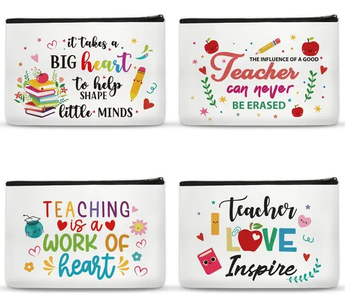 Bolsa De Maquillaje Seaoyozo Teacher Appreciation, 4 Unidade