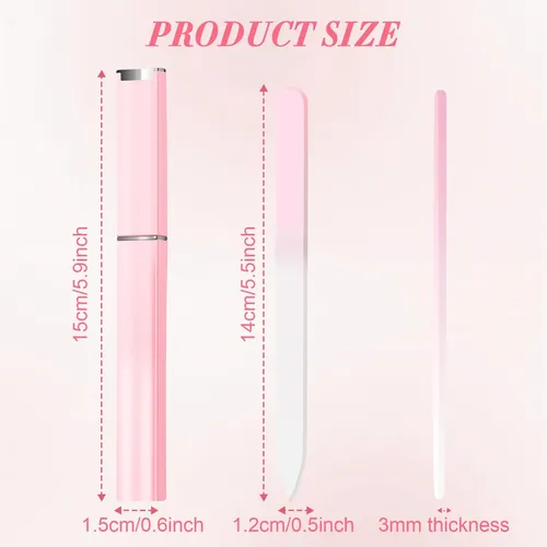 Nicemovic Set 6 Limas De Vidrio Con Estuche