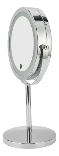 Espejo De Maquillaje Led Redondo Con Aumento De Doble Cara