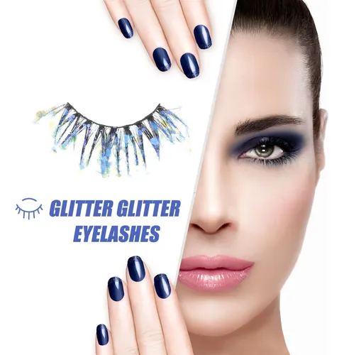 4pairs Vibrant Glitter Makeup Lashes For Full, Thick Look
