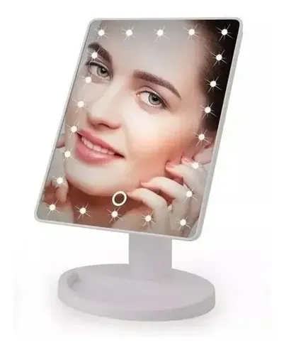 Espejo De Maquillaje Con 22 Luces Led; Carga Con Usb