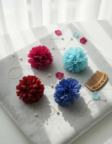 Broche Pinza De Pelo Flor 8 Cm Colores X 12 Unidades