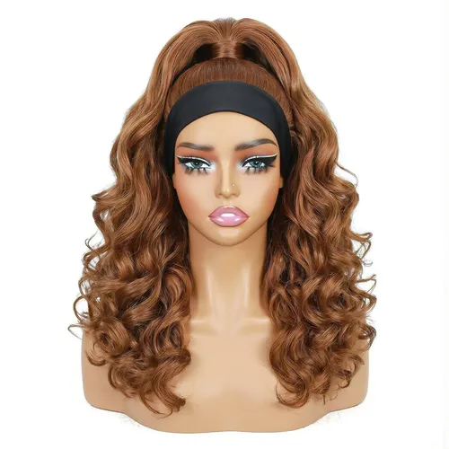 Cabello Ondulado Peluca Con Diadema Para Fiestas Y Eventos S