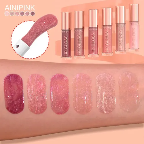 Brillo Labial Ainipink Resistente Al Agua Y Al Sudor