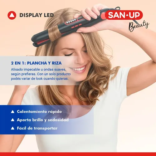 Planchita De Pelo San Up Heatsway Beauty Su-pld107n
