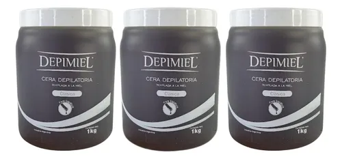 Kit X3 Ceras Depilatoria Templada Clásica 1 Kg Depimiel