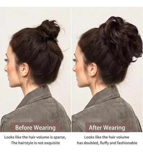 Moños Postizos, Messy Bun Hair Piece Grande Coleteros Pelo /