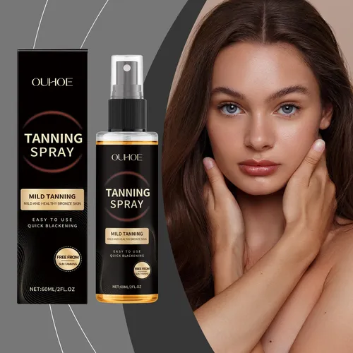 Spray Iluminador Y Bronceador Ouhoe, Hidratante De Larga Dur