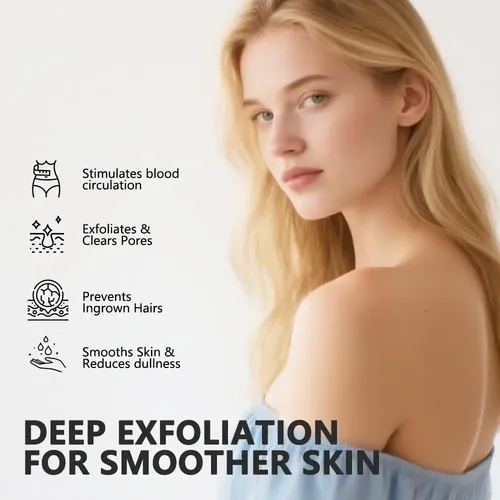 Guante Exfoliante Para Ducha Corporal Kessa Negro Reutilizab