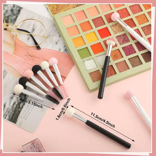 Herramientas De Belleza: Set De 10 Brochas De Maquillaje Con