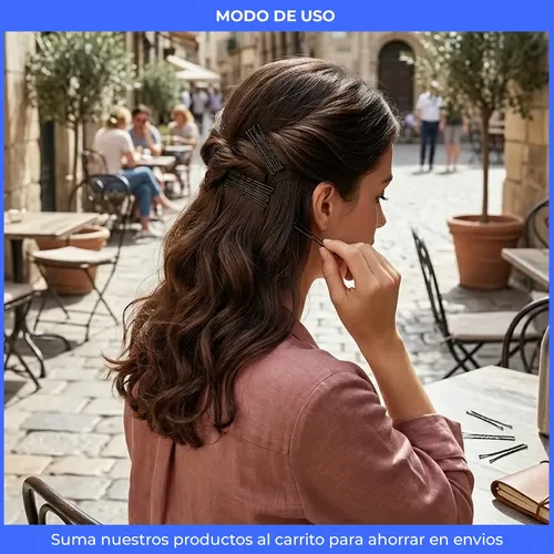 Invisibles Cabello Pelo Accesorio Abanico 60piezas 4cm
