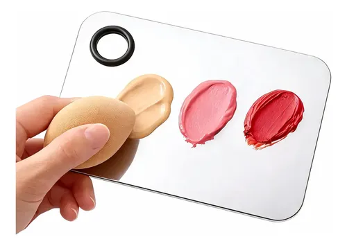 Paleta De Metal Mezcladora Para Maquillaje Uso Artistico