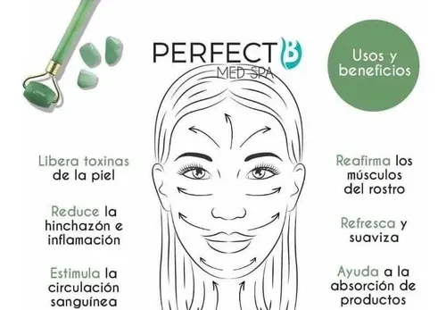 Rodillo Piedra Jade Natural Roller Masajes Facial