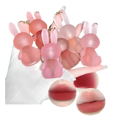 Labial Liquido Mate Terciopelo Mud Llavero Conejo Gege Bear Color Tono 02