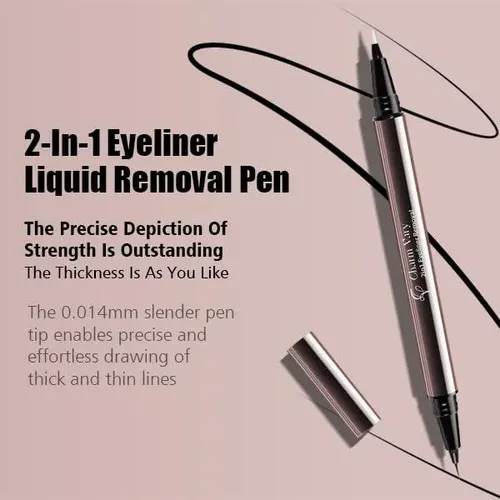 Delineador Líquido Impermeable 2 En 1 Charm Vary Para Ojos