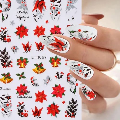 . Calcomanías De Uñas Autoadhesivas Para Navidad