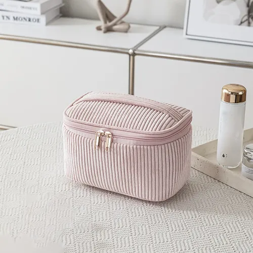 Hitoalla De Maquillaje De Pana De Terciopelo Portátil De Via