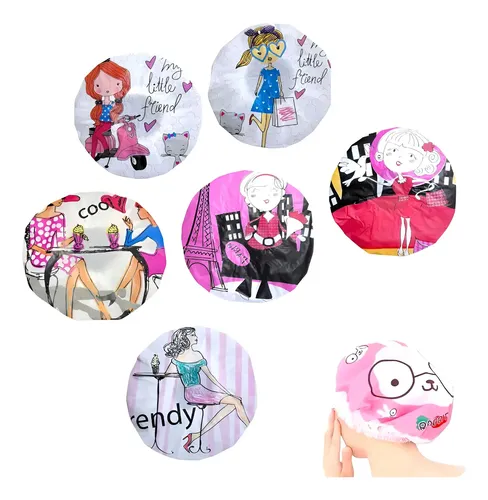 X6 Cofia Gorro Baño Ducha Peluqueria Pvc Excelente Calidad