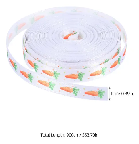 1 Rollo De Cinta Con Temática De Zanahoria For El Pelo De P