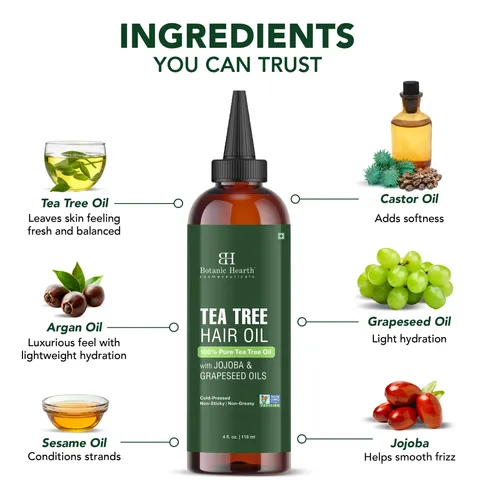 Aceite Capilar Botanic Hearth Tea Tree Con Jojoba Y Semillas