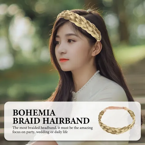 Diadema Elástica Con Trenza, Diadema Para El Cabello, Diadem