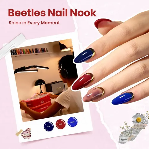 Set Gel Beetles Nail Nook 100 Colores Con Base Y Top Coat