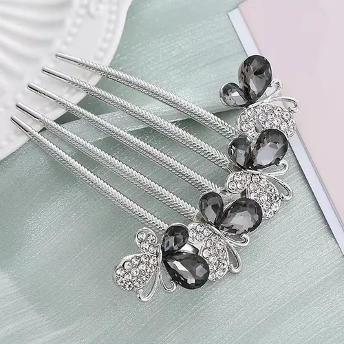 Ss Mm Pinzas De Pelo De Mariposa Con Brillo For Mujeres, Xx