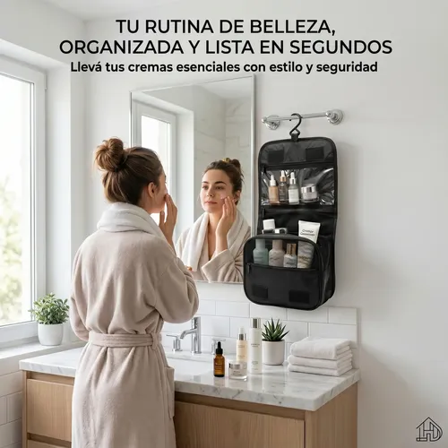 Neceser Porta Cosmeticos Viaje Gancho Maquillaje Cremas
