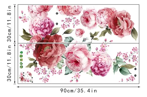 Pegatina Para Pared Mural, Hazlo Tú Mismo, Con Flores