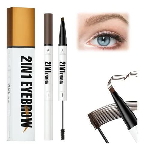 Lápiz De Cejas Microblading 2 En 1 Marrón Oscuro