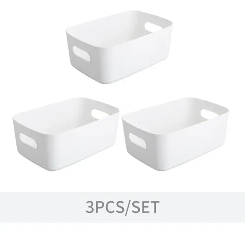 Cesta Organizadora De Maquillaje Blanca For Escritorio