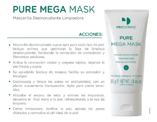 Prodermic Pure Mega Mask 150ml Tipo de piel Mixta