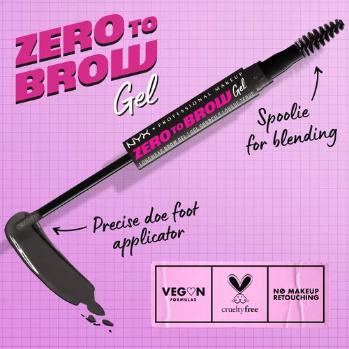 Gel Para Cejas Nyx Professional Makeup Zero To Brow Black